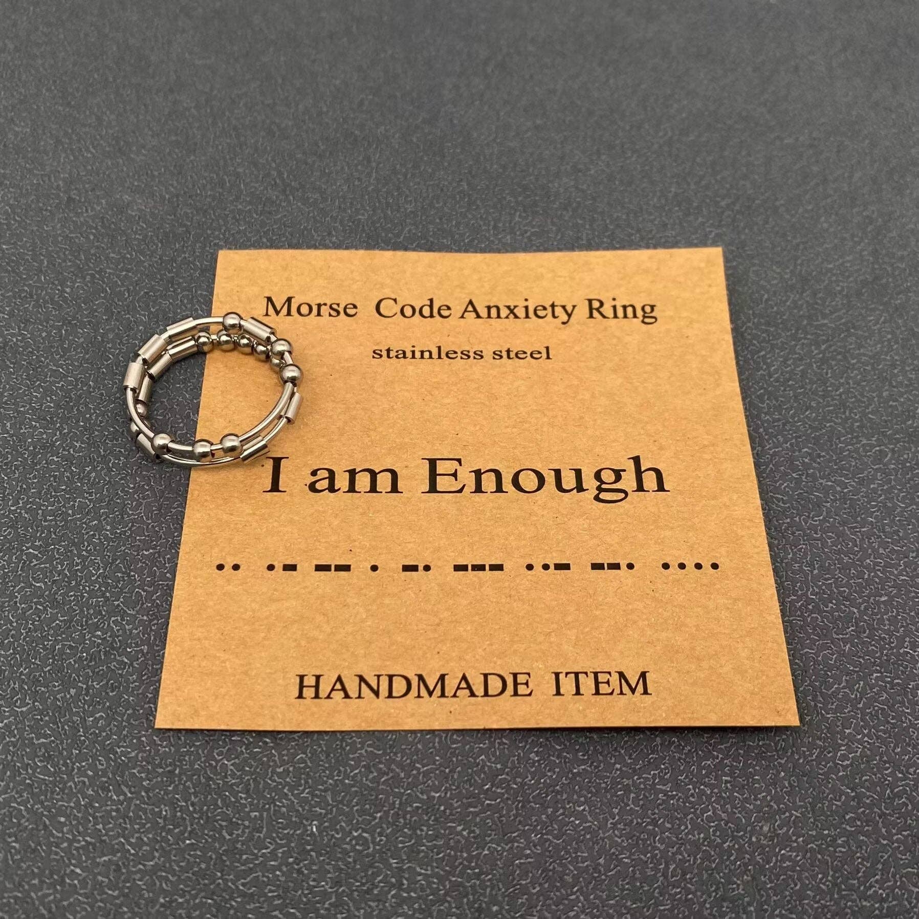 Mio Queena – wholesale Cocktail/Statement Ring – Justerbar ring i flera stilar i morsekod i rostfritt stål0