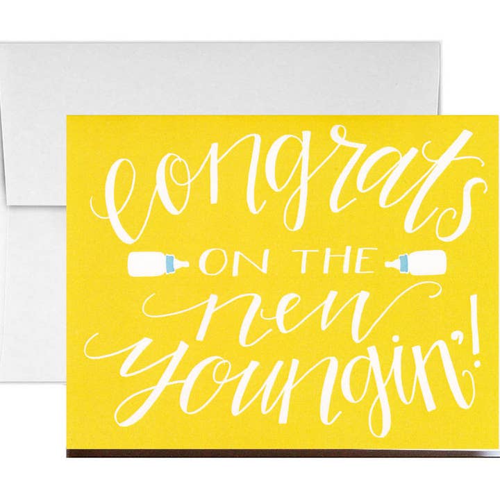 Stately Made - Wholesale Baby Card - Yellow New Youngin Greeting Card