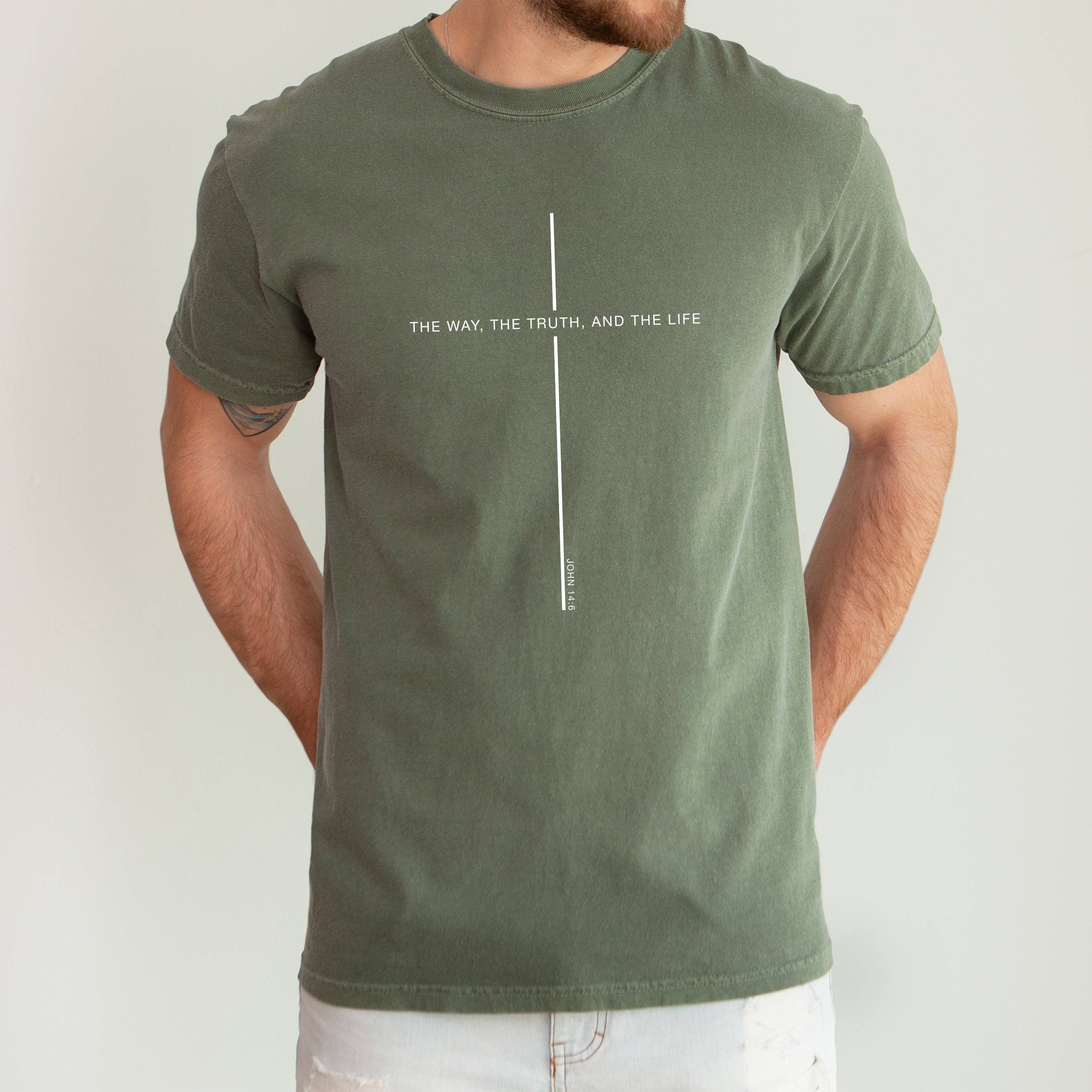 Refinery Number One LLC - Wholesale T-shirt met print - Uniseks - De weg, de waarheid, het leven, Christian Jesus, religieus T-shirt2