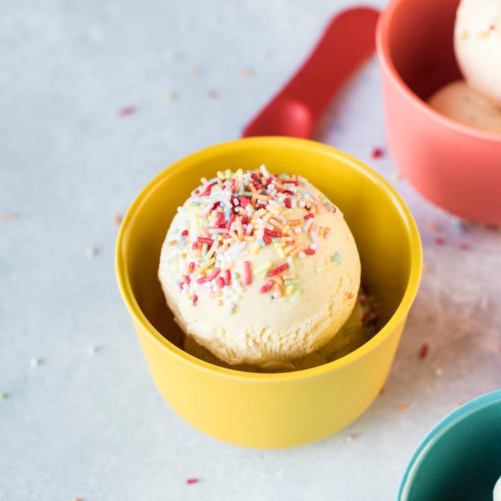 EKOBO - Wholesale Drinking Glass/Cup - Kids & Baby - Bambino Ice Cream Set RETRO - Coral, Lagoon, Lemon, Tomato6