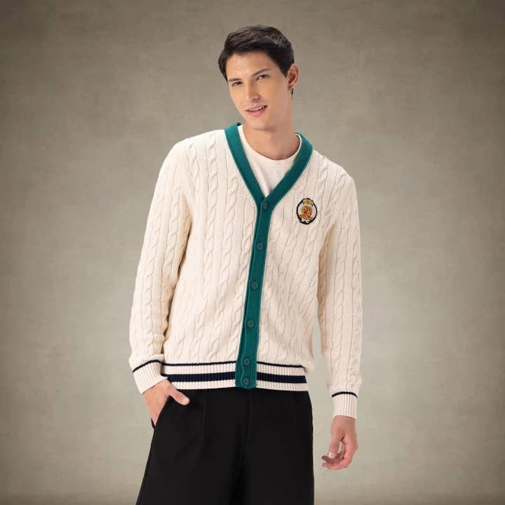 Men's Cable Knit Cardigan for wholesale by Members Only
