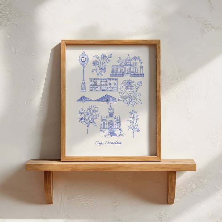 Impression d'art de Cape Girardeau, Missouri - Frankie Blue pour la vente par Frankie Blue