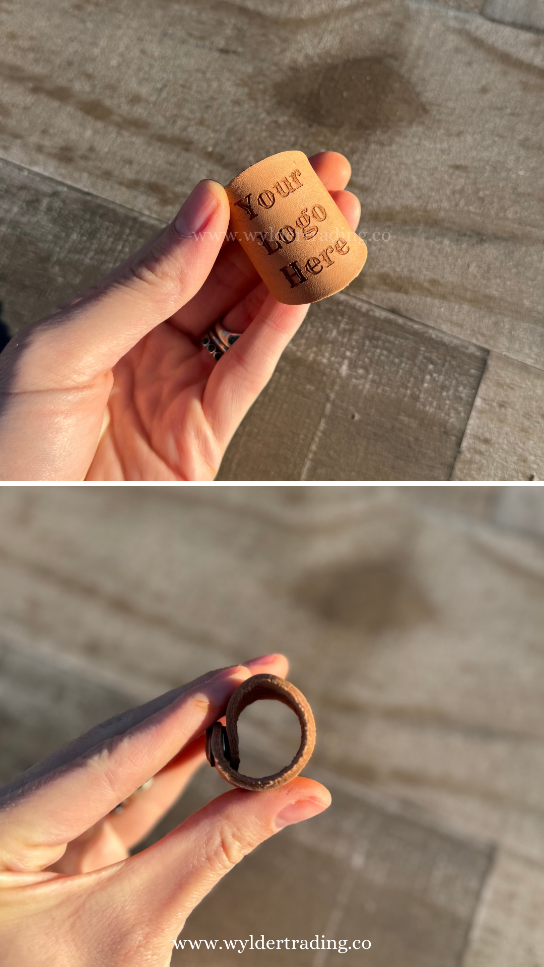 Wylder Trading Company - Wholesale Scarf Clip - Women's - Leather Bolo Scarf Slide 10+ | CUSTOM Logo or Wedding Favor2