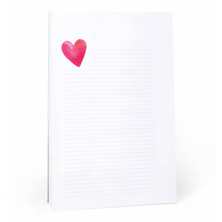 Heart Lined Notepad for wholesale by E. Frances Paper