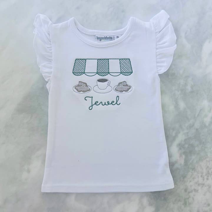 Knit Solid Flutter Sleeve Shirt for wholesale by Bayou Blanks