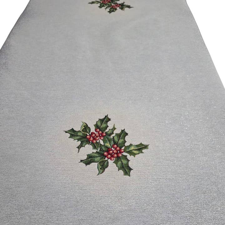 Lunaria Lab - Wholesale Tablecloth - Cottage Christmas Tablecloth in Gobelin Lurex1