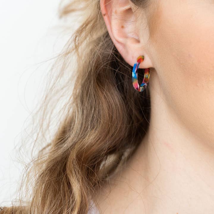 Spiffy & Splendid - Wholesale Hoop Earrings - Cam Mini Hoops - Fiesta // Jewelry, Earrings, Best Seller, Gift3