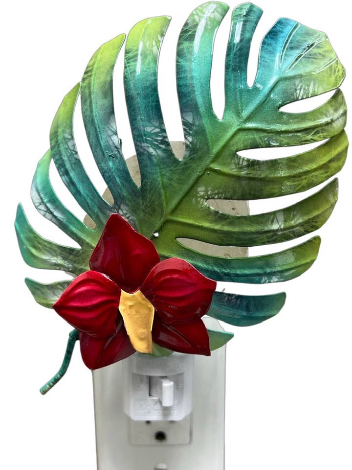 Tropical Flower Night Light for wholesale by Bamboo Source Tropical Decor