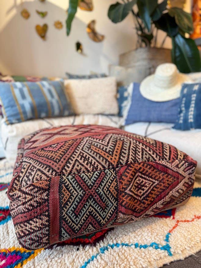 NOMAD BY LIV - Wholesale Floor Pillow - Vintage Kilim Floor cushions, Upcycled, Colorfull, wool9
