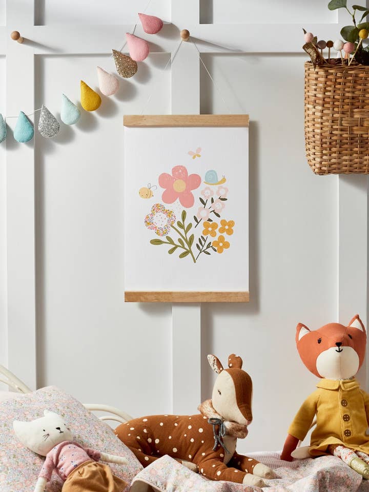 Floral Nursery Art - made with Liberty fabric for wholesale by The Charming Press