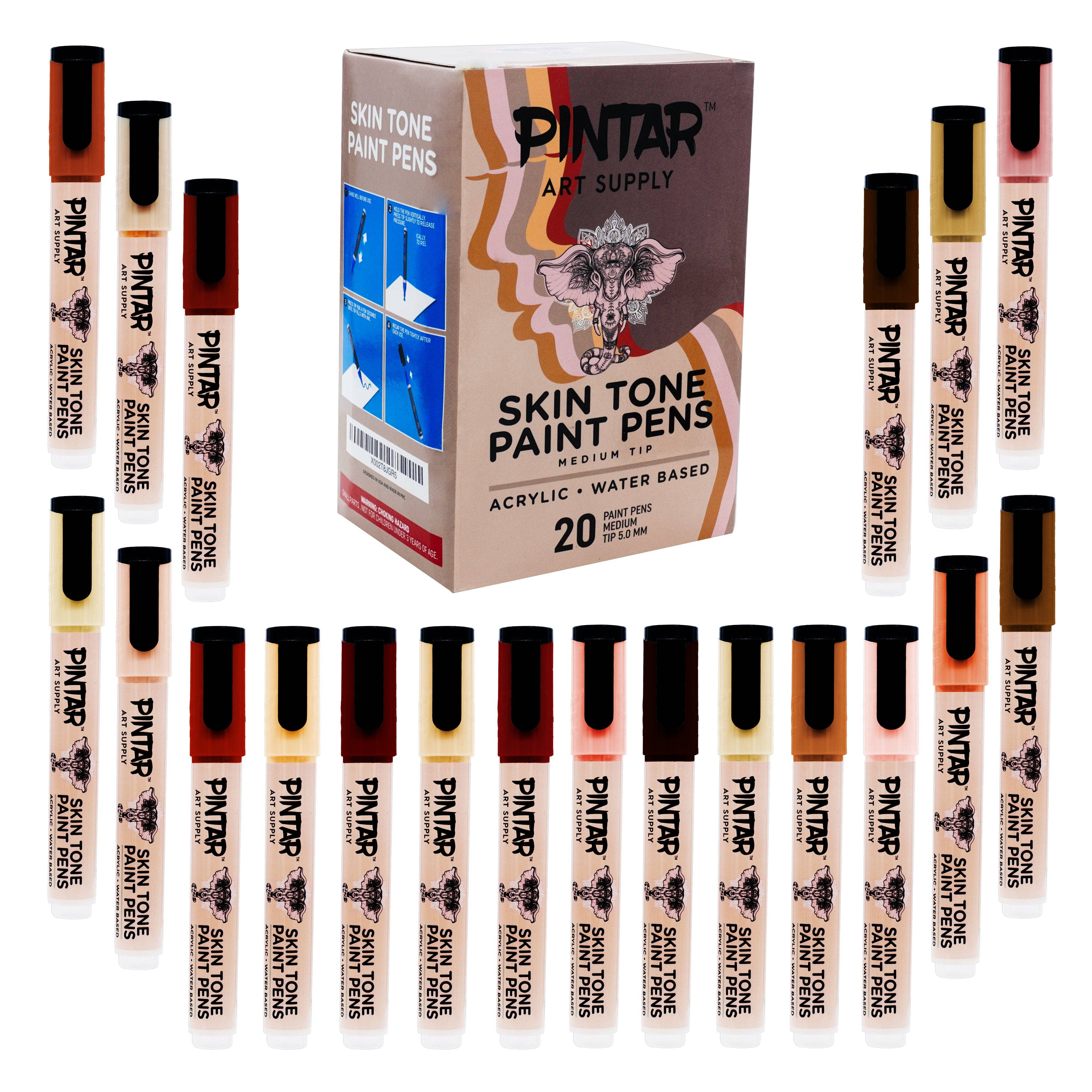 Pintar Skin Tone Paint Pens And Water-based Marker 20 Pack Set