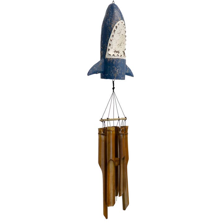 Carillon à vent en bambou Shark Head pour la vente par Cohasset Gifts