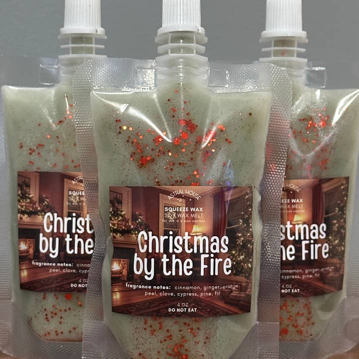 'Christmas by the Fire' Squeeze Wax™ Squeezable Soy Wax Melt for wholesale by Astral House Aromas