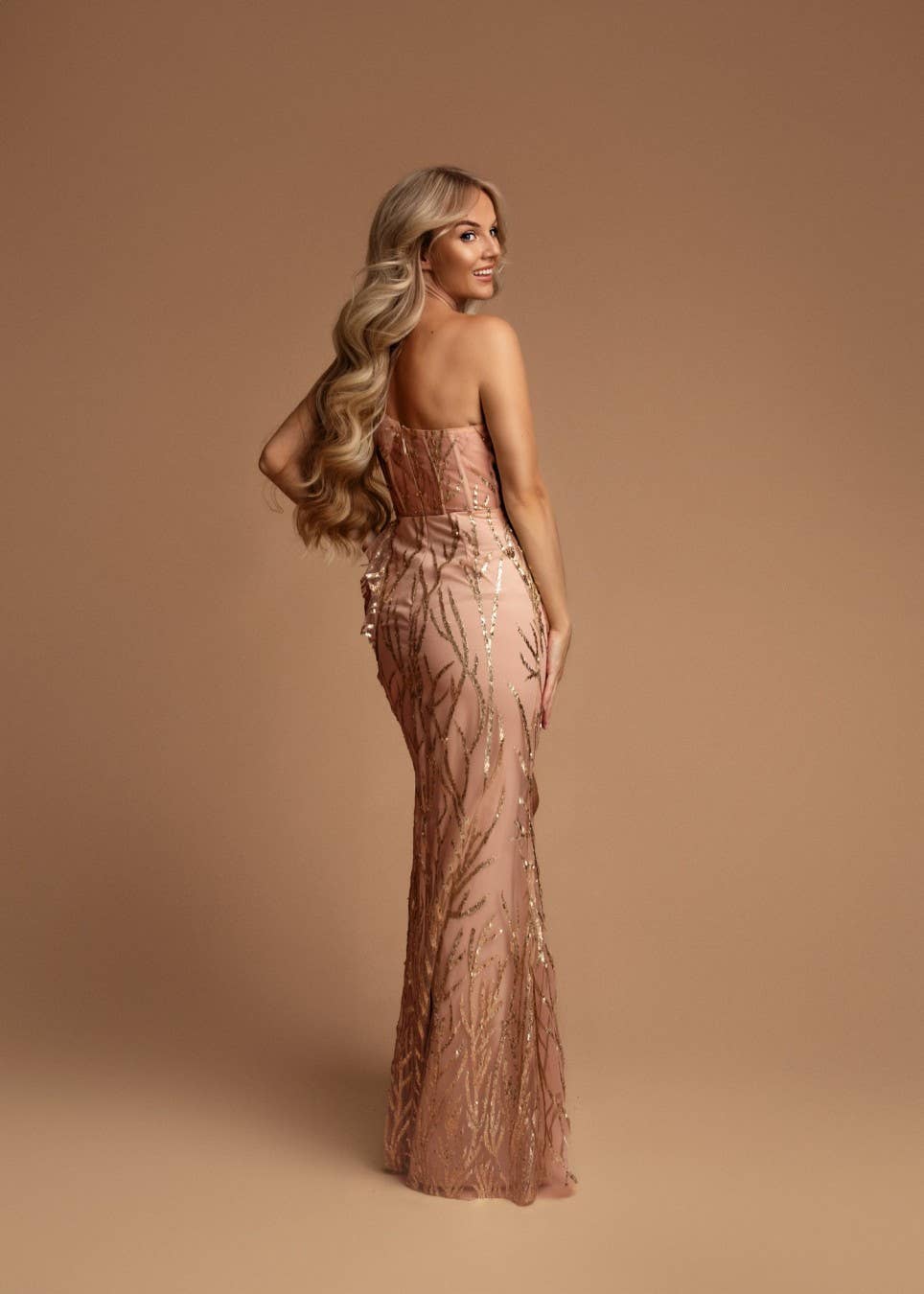 Eva & Lola - Epsilonn - Vendita all'ingrosso Abito da sera - Donna - HM2464 - Abito lungo da sera con paillettes7