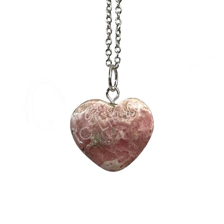 Oceanic Linkways Inc - Wholesale Spiritual Stone/Crystal - (PK 3)PENDANT - HEART RHODOCHROSITE (PK 3) 0.75-1"2