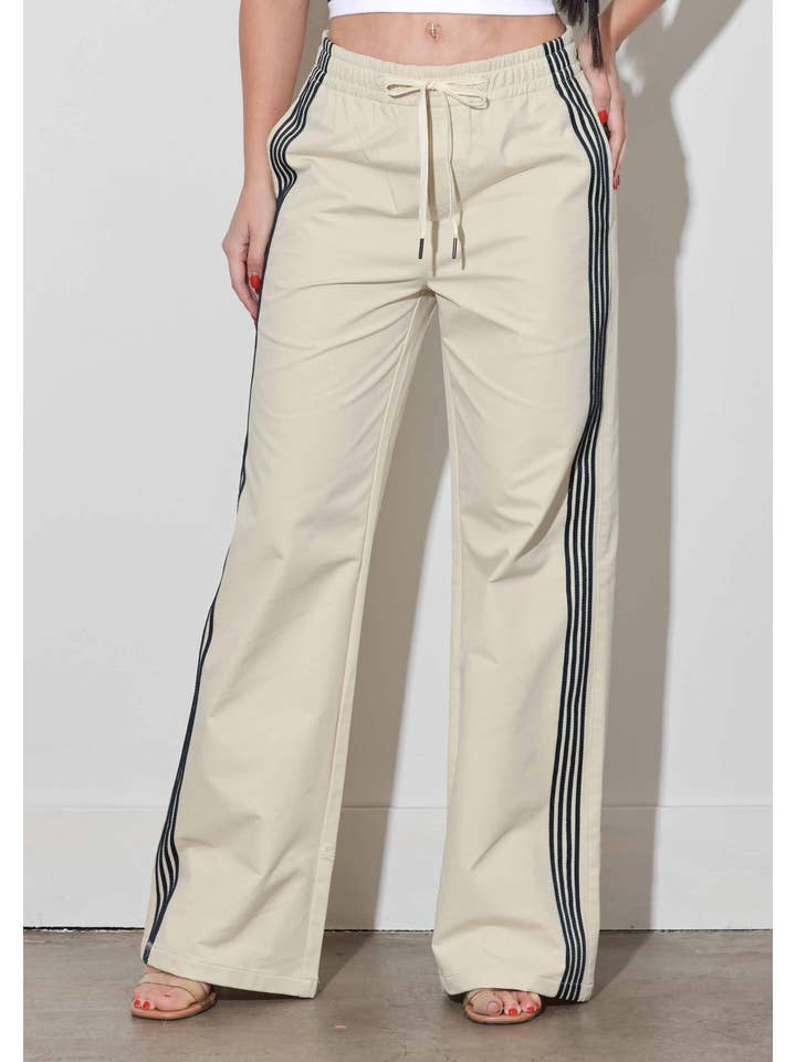 CREAM Wide Leg Track Pants for wholesale on Faire