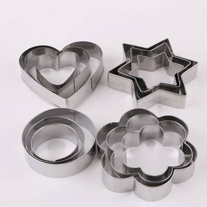 AN Commerce - Wholesale Chocolate/Candy Mold - 12pcs / set Stainless Steel Cookie Biscuit DIY Mold Star3
