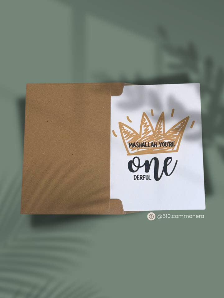 Mashallah You’re One-derfu - Birthday Greeting Card for wholesale by 610 Common Era