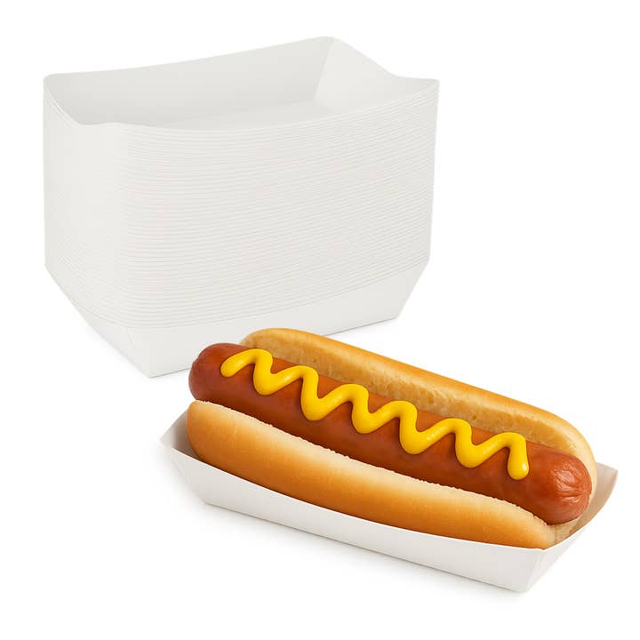 MT Products White Paper Hot Dog Trays for wholesale by MT Products
