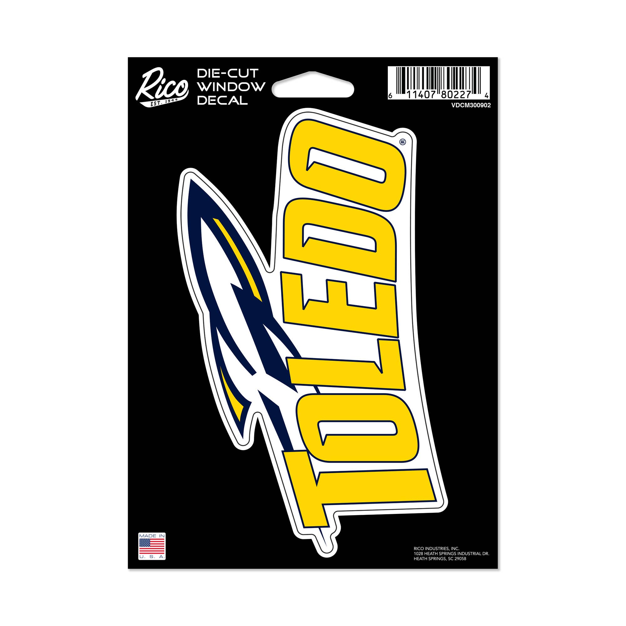 Rico Industries - Wholesale Car Decorative Charm - Unisex - NCAA  Toledo Rockets  Medium Die Cut Decal0