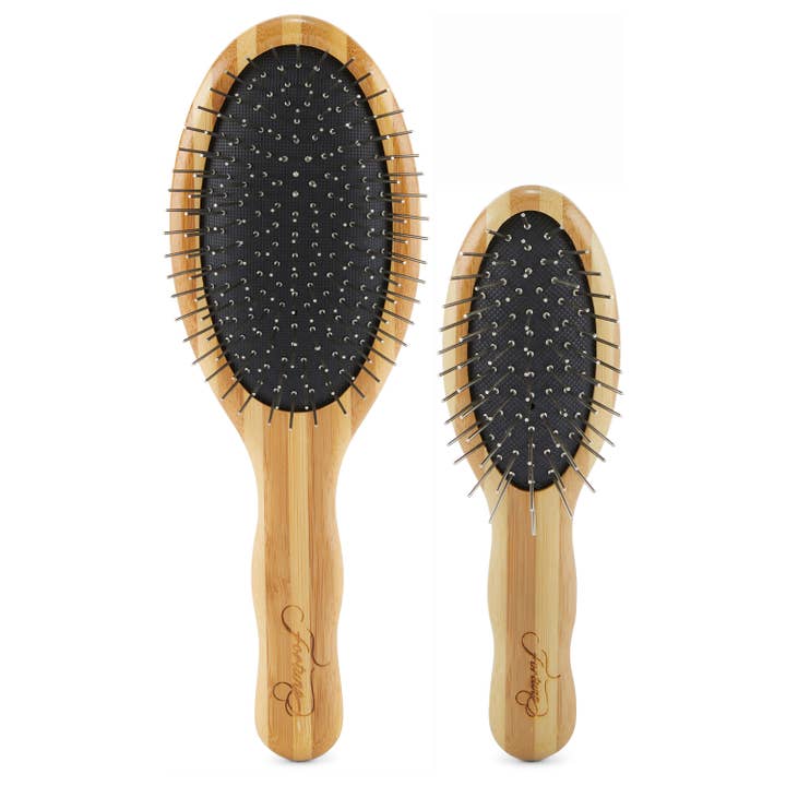 Travel Size Easy Glide Bamboo Detangle Brush By Fortune for wholesale by Fortune Wigs