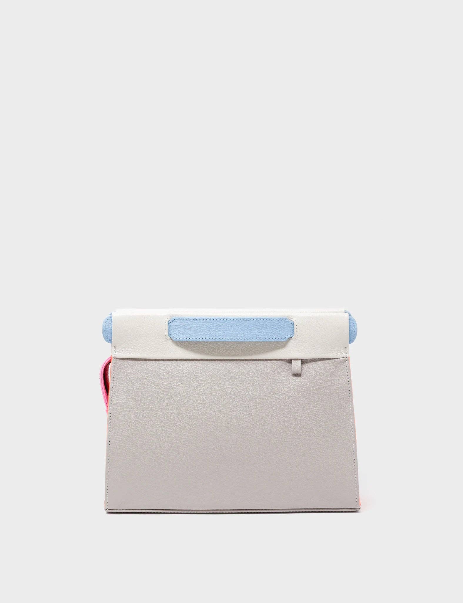 Min & Mon – wholesale Crossbody bag – Women's – Vali Crossbody Small Gray Leather Bag - All Over Eyes Embroidery2