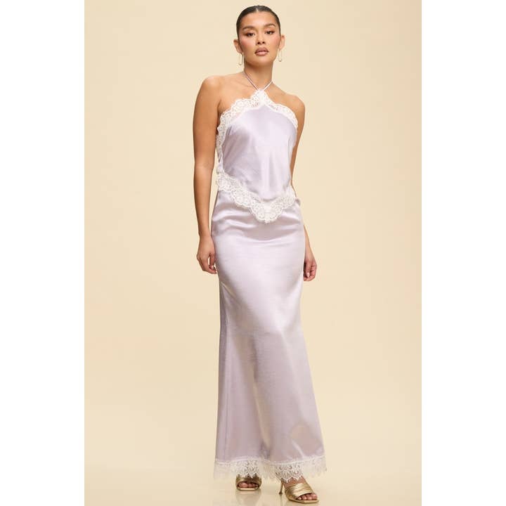 HALTER LACE MAXI DRESS for wholesale by Luxxel