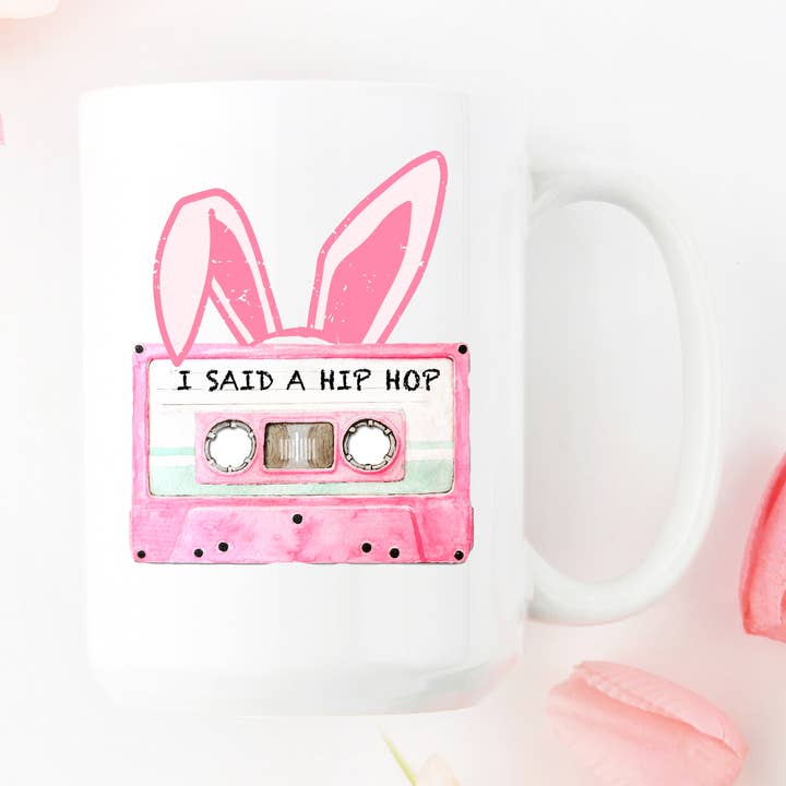 Hip Hop Bunny Mug for wholesale by DeMarie Designs
