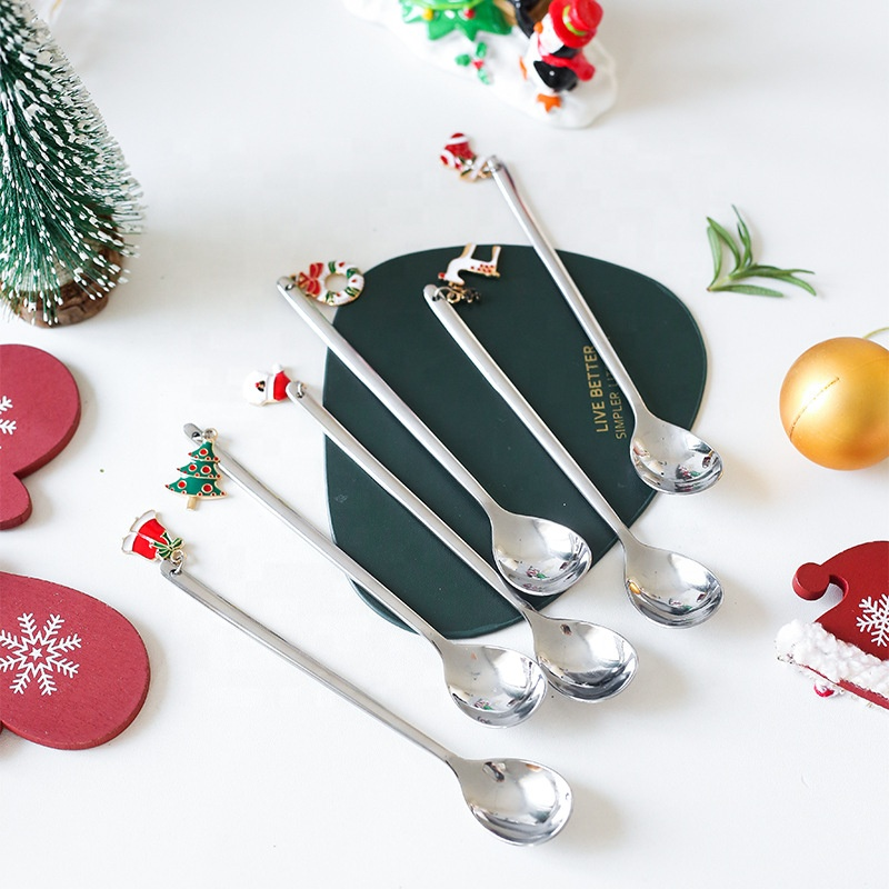 Sostraw & SmartThings - Wholesale Table Spoon (Cutlery) - Set of 6 Christmas Spoons or Forks - Silver or Gold5