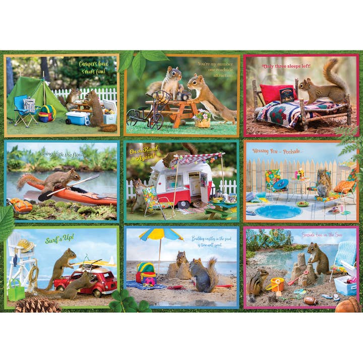 Outset Games and Cobble Hill Puzzles - Wholesale Puzzle - Adult - Squirrels on Vacation 1000pc Puzzle
