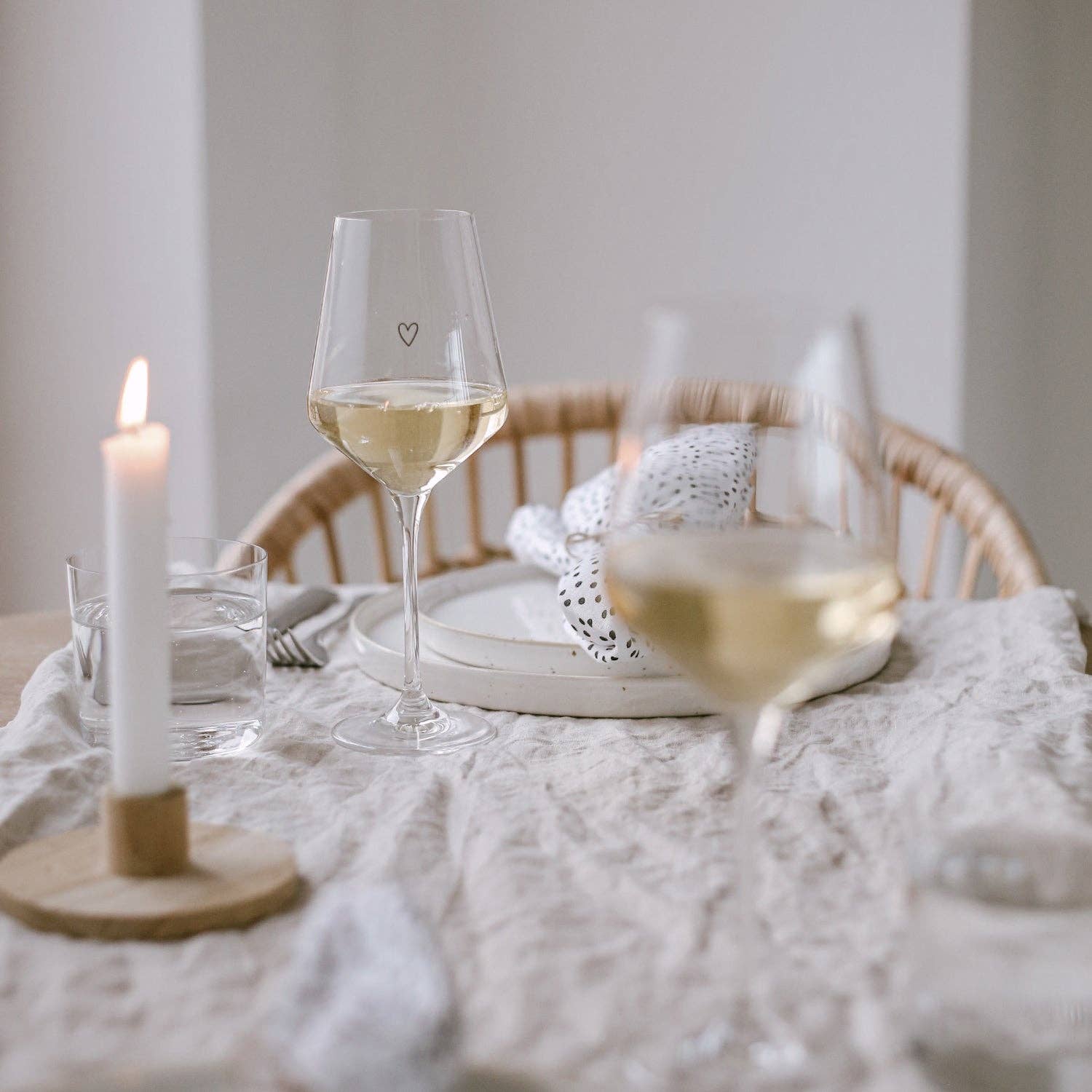 Eulenschnitt - Vente Verres à vin - Verre à vin 390 ml avec cœur (lot de 4)1