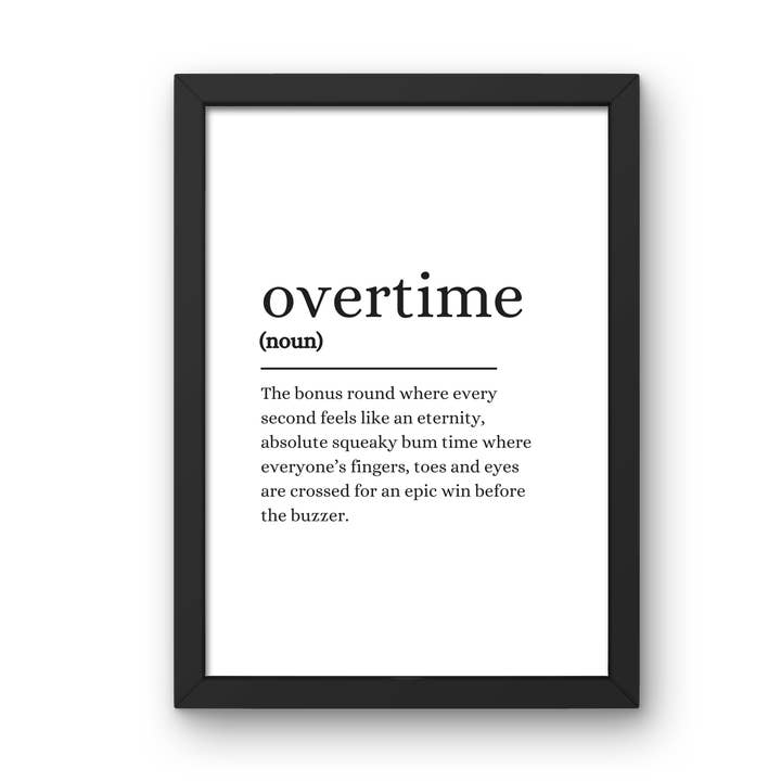 Tipografia “Overtime” de Hóquei no Gelo, Definição de Dicionário Imprimir por atacado de Lunabuloona