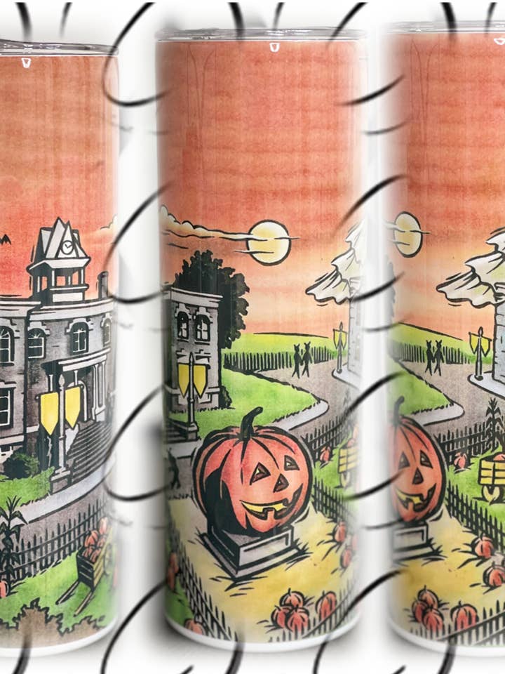 Gobelet Skinny 20 oz Halloweentown pour la vente par CMD Wholesale