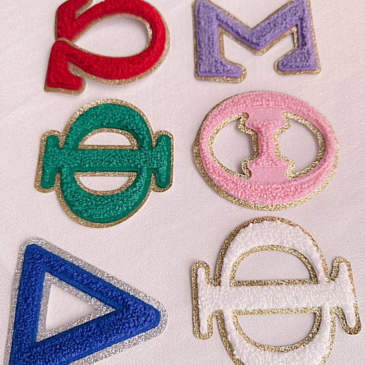Chicbaby LLC - Wholesale Patch - 3 inch Iron on Greek letter, Royal blue, Chenille, Sorority1