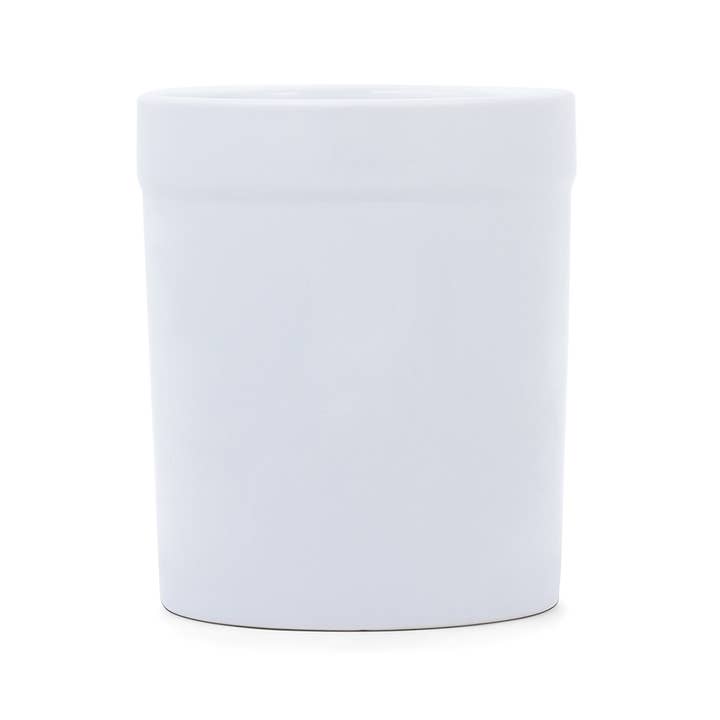 Fox Run Brands - Wholesale Utensil Holder - Fox Run Utensil Holder, White Stoneware, 4.75"x 4.75"x 5.5"