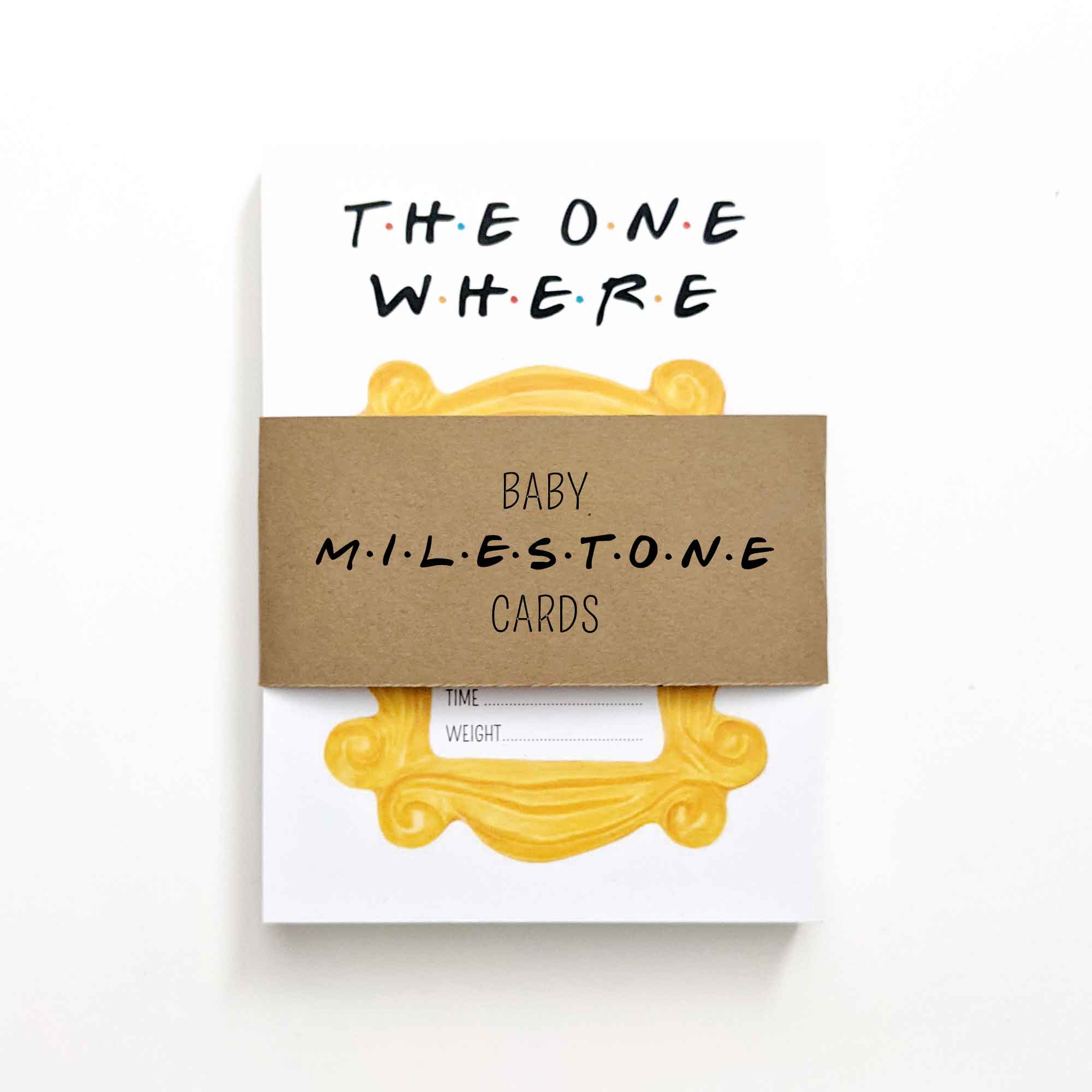 Aces and O's - Wholesale Milestone Art/Keepsake - Kids & Baby - Friends Theme Baby Milestone Card Set3