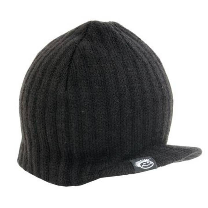 Svart Knuckleheads Svart Skärm Beanie med Märke För Barn för wholesale på Faire