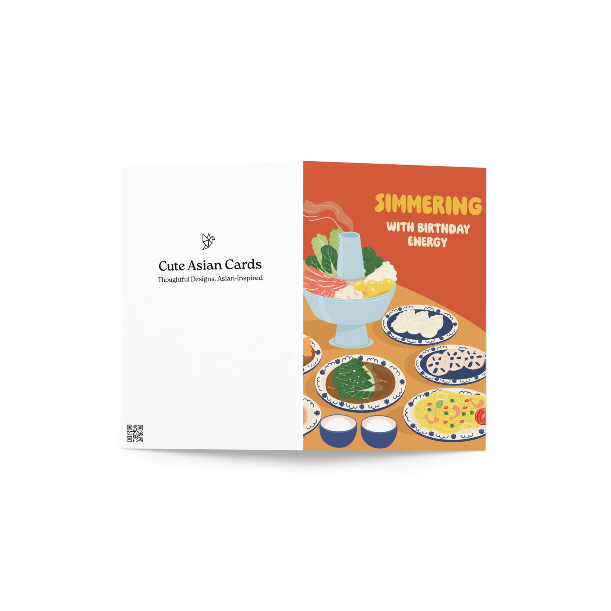 Cute Asian Cards - Wholesale Birthday Card - Hot Pot Simmering Cute Birthday Cards | Asian Soup Food Happy Greeting3