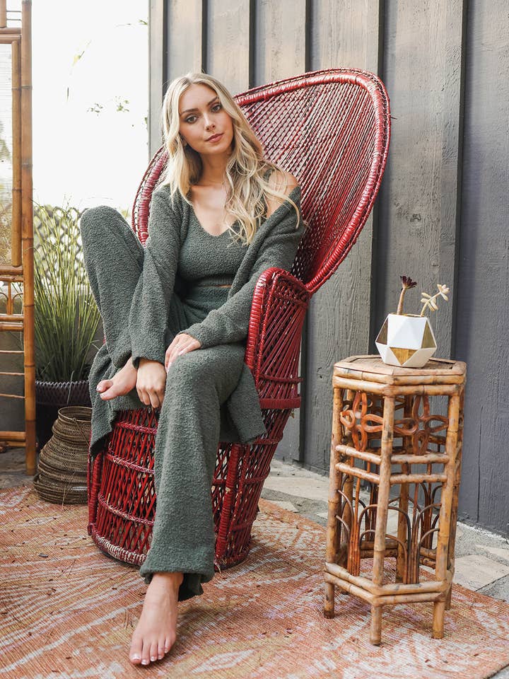 Leto Accessories - Wholesale Lounge Sweatpants/Joggers - Women's - Boucle Cozy Lounge Pants - Heaven For Your Legs