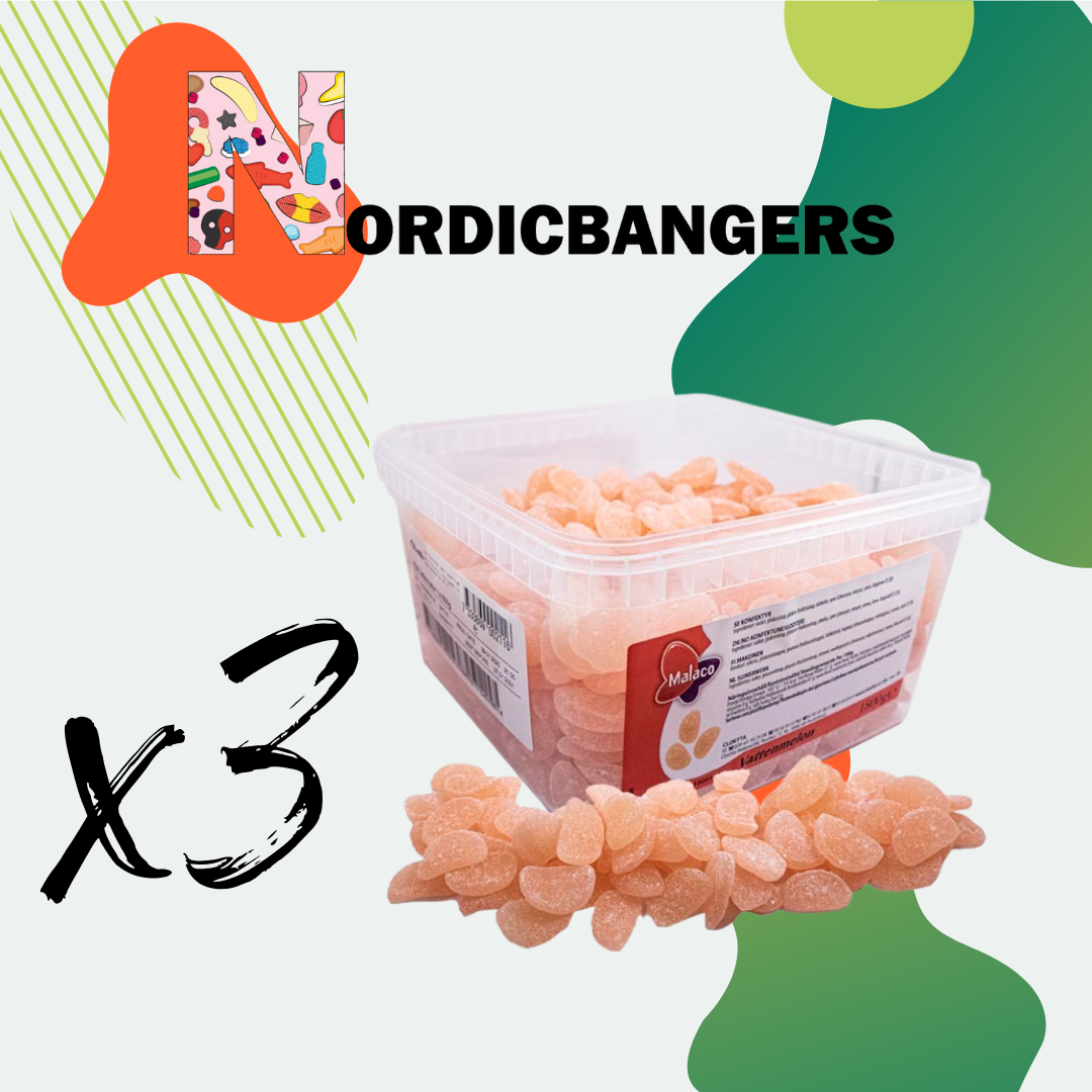 Nordicbangers - Swedish Candy Supply - Wholesale Gummy - Malaco Swedish Candy Box 1.8kg Sour Watermelons1