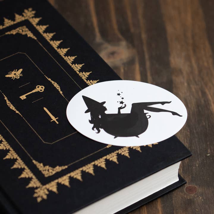 Taming the Tangle - Wholesale Sticker - In The Cauldron oval sticker, witch sticker4