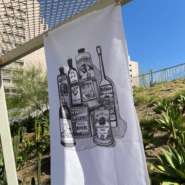Olive Oil - Tea Towel for wholesale by KLoRebel Art Co.