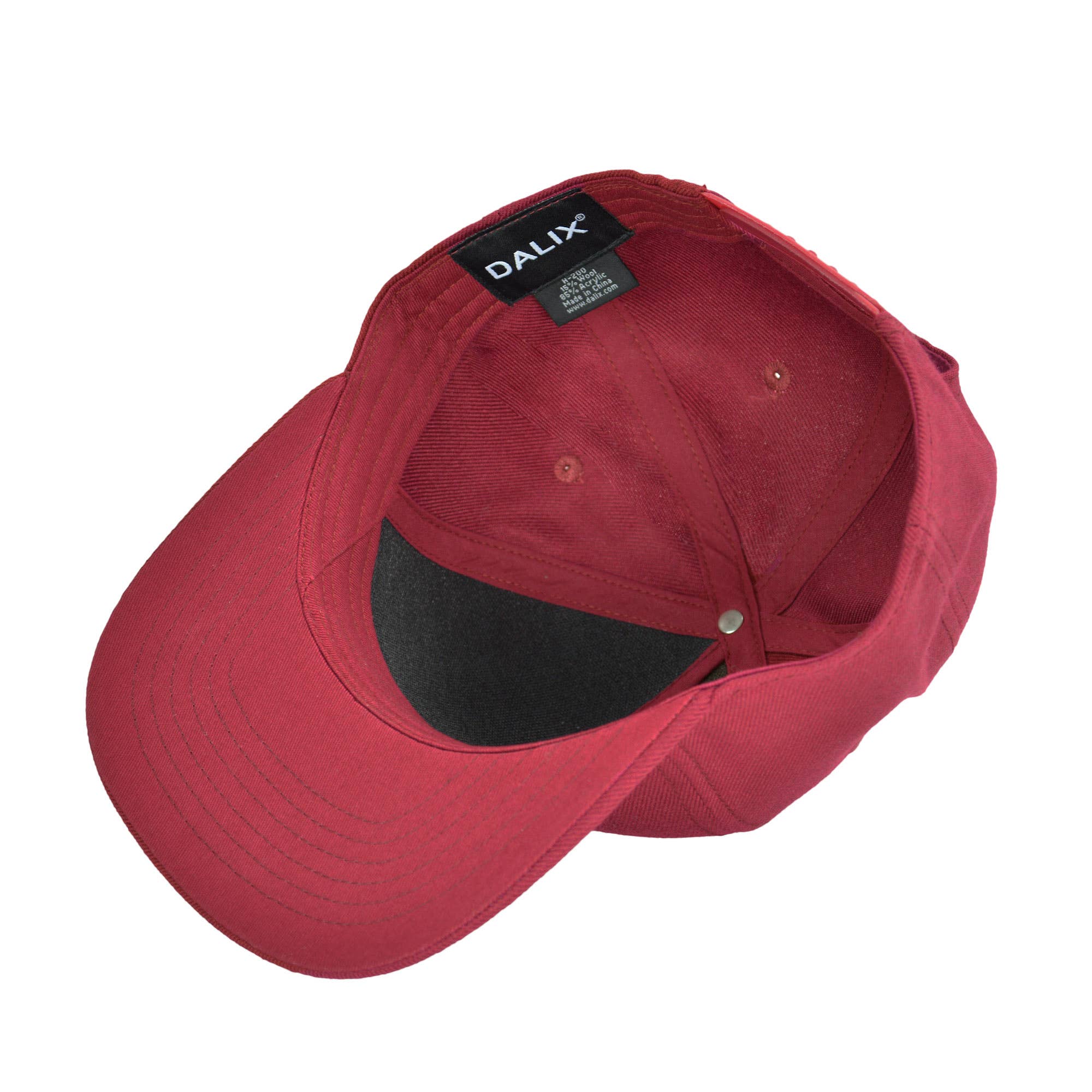 Dalix - Vente Casquette à visière plate – unisexe - DALIX Casquette à 5 panneaux en laine mélangée29