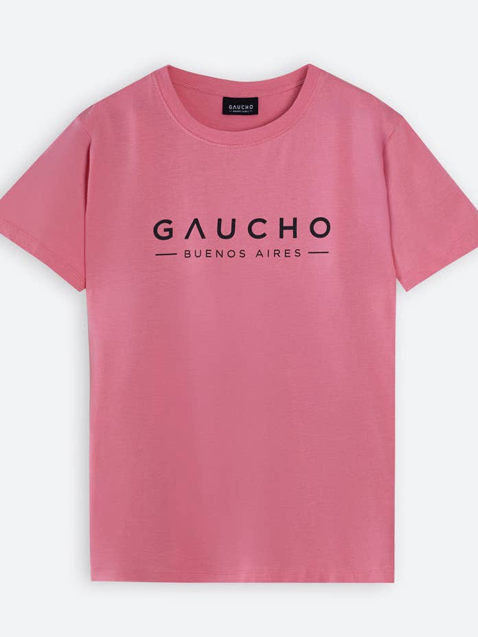 Men's Iconic Pima T-Shirt in Pink for wholesale by Gaucho Buenos Aires