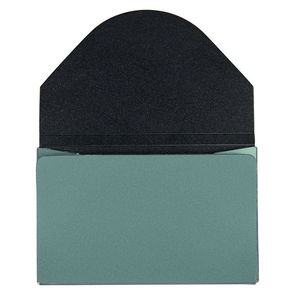 JAM PAPER - Vente Support pour cartes de visite - Étui porte-cartes de visite en plastique JAM, vert métallique, 1/PK2