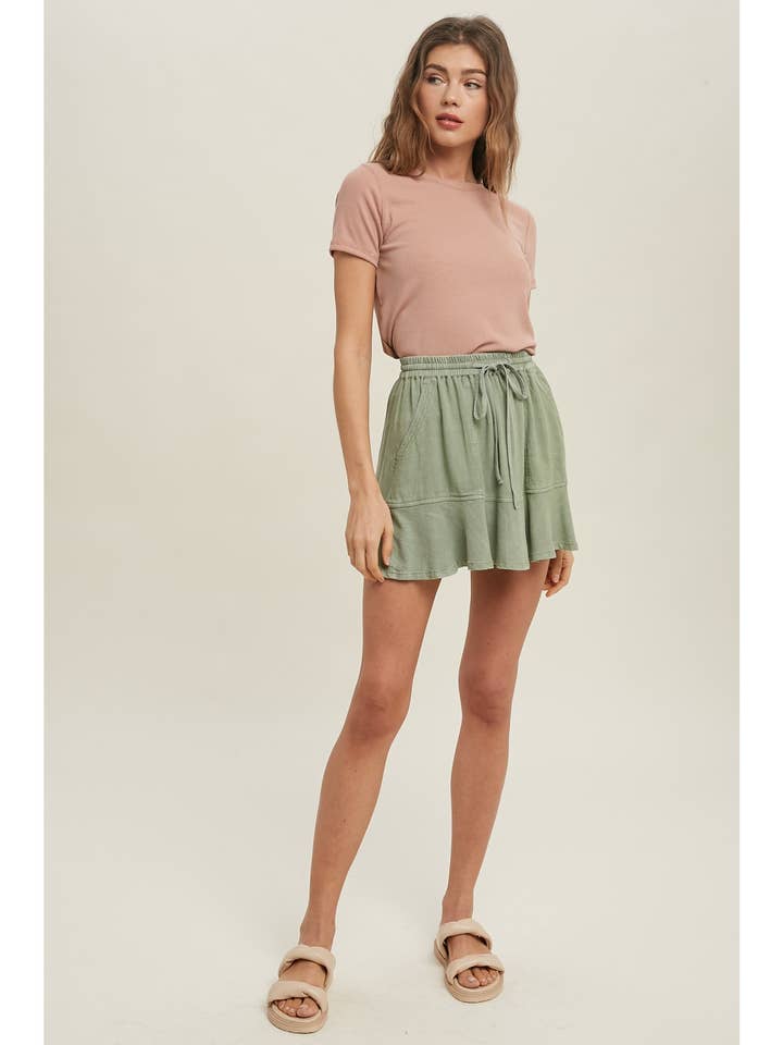 Wishlist Apparel - Wholesale T-Shirt - Women's - RIBBED KNIT BASIC T-SHIRT / WL18-17141