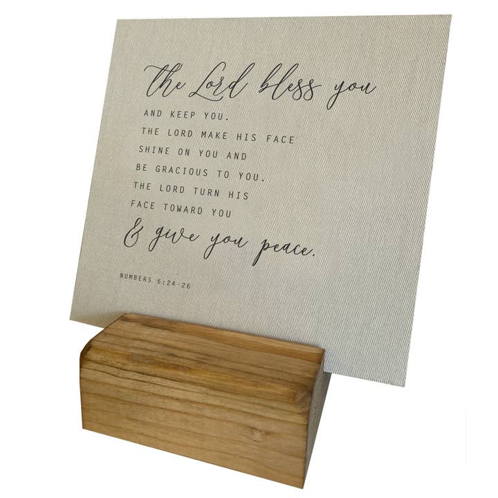 Mini Canvas, The Blessing, Numbers Bible Verse, Shelf Decor for wholesale by Graphically Speaking Design