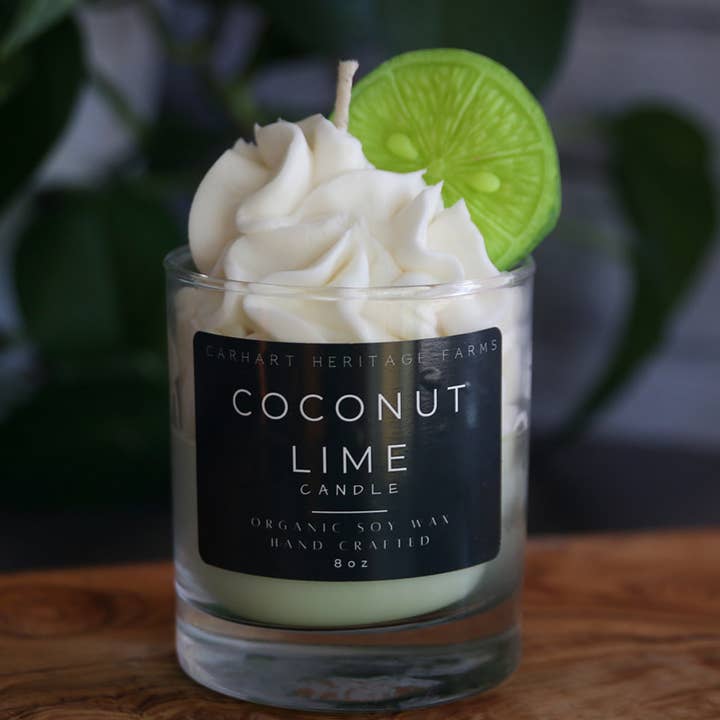 Coconut Lime Dessert Candle for wholesale by Carhart Heritage Farms