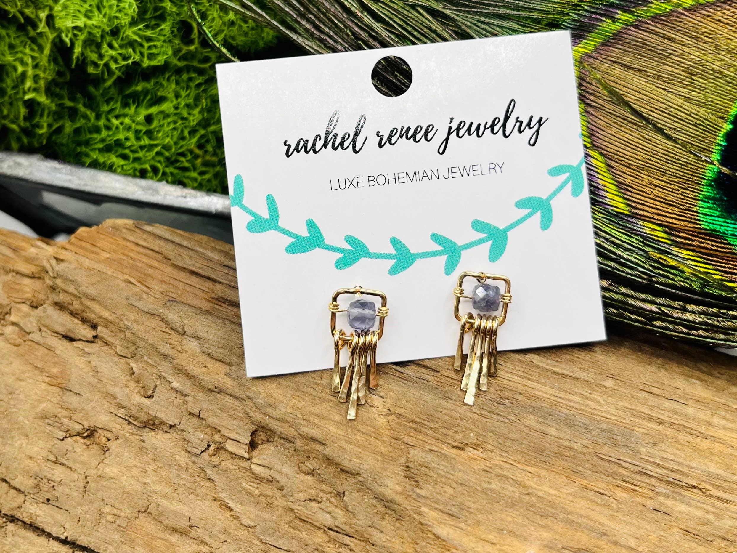 Rachel Renee Jewelry - Wholesale Dangle Earrings - GRETA Dainty Fringe Gemstone Studs - More Colors Available14