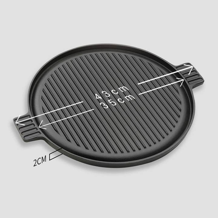 SOGA International Pty Ltd - Wholesale Grill pan/griddle - SOGA 43cm Cast Iron Griddle Pan1